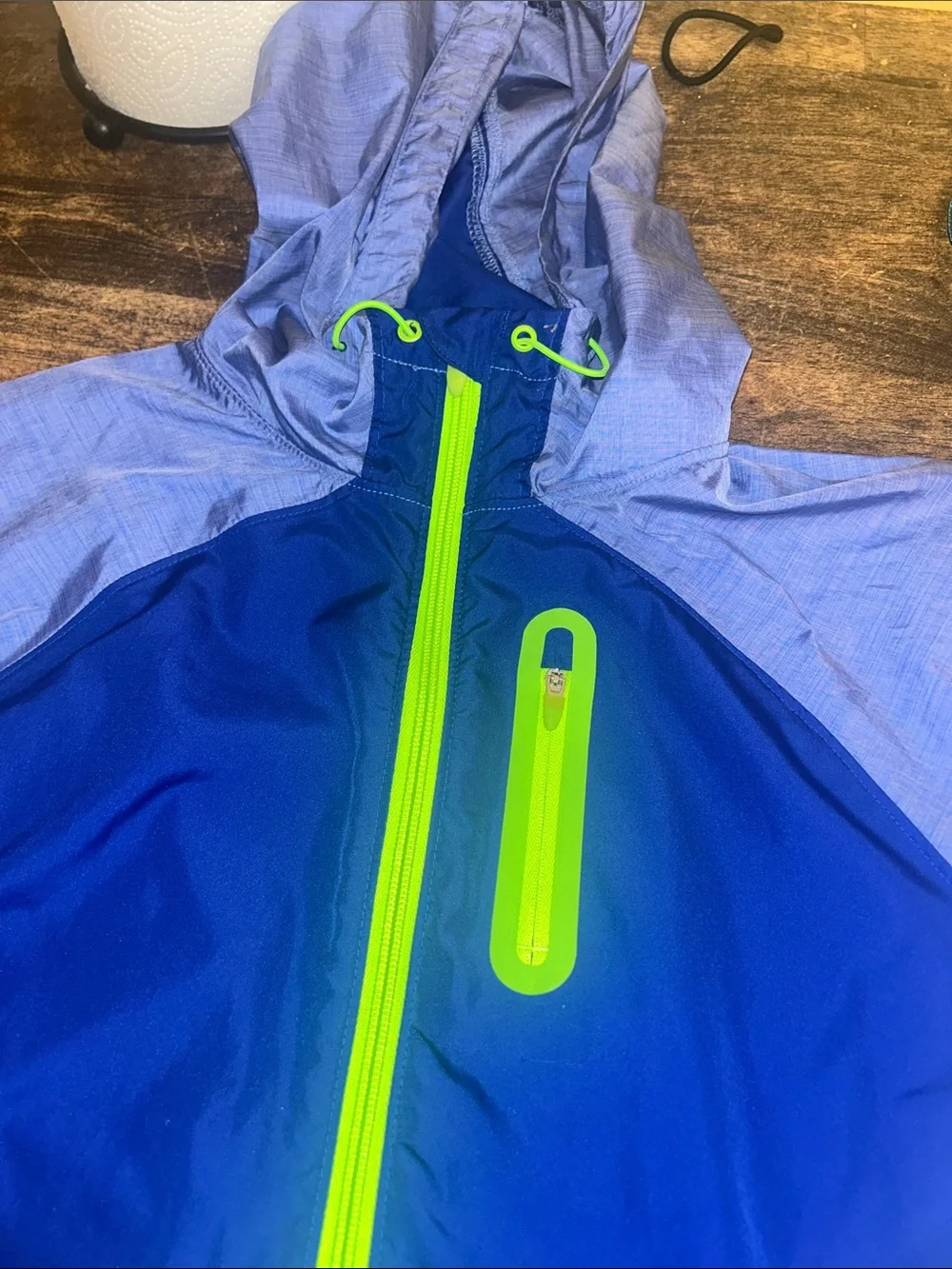 Under Armour Navy Windbreaker with Lime Trim